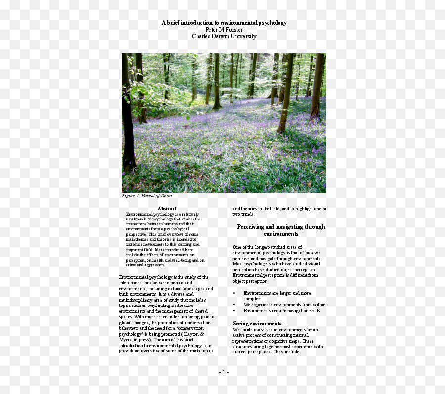 Environmental Psychology - Northern Hardwood Forest Emoji,Green And Plants Indoor Effect On Human Emotion