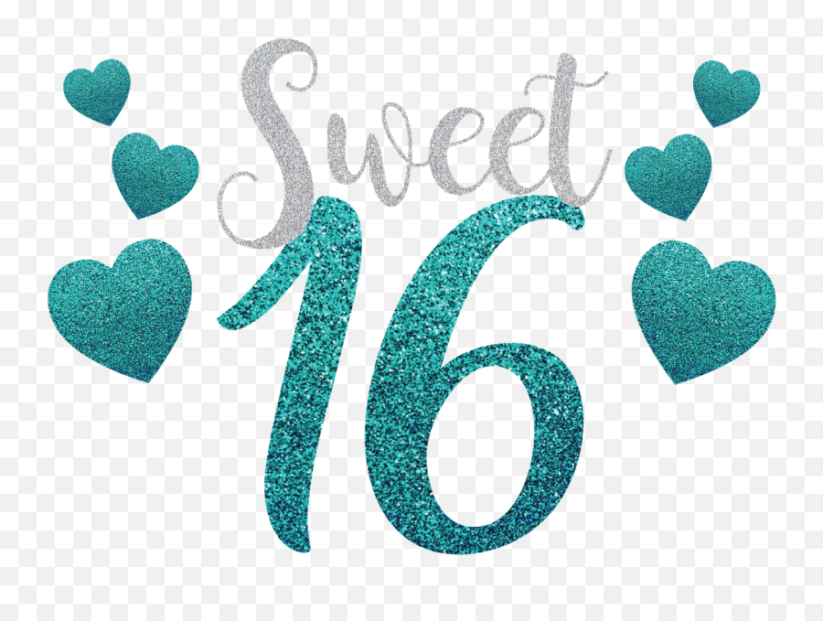 Sweet Sixteen Birthday Sweet 16 Sweet Sixteen Birthday - Its My Birthday Sweet 16 Emoji,Glitter Hearts Emoticon