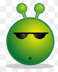 Smiley Green Alien Sorry Clip Art 103207 Free Svg Download - Smiley Alien Sad Emoji,Emoticon With A Bud Light