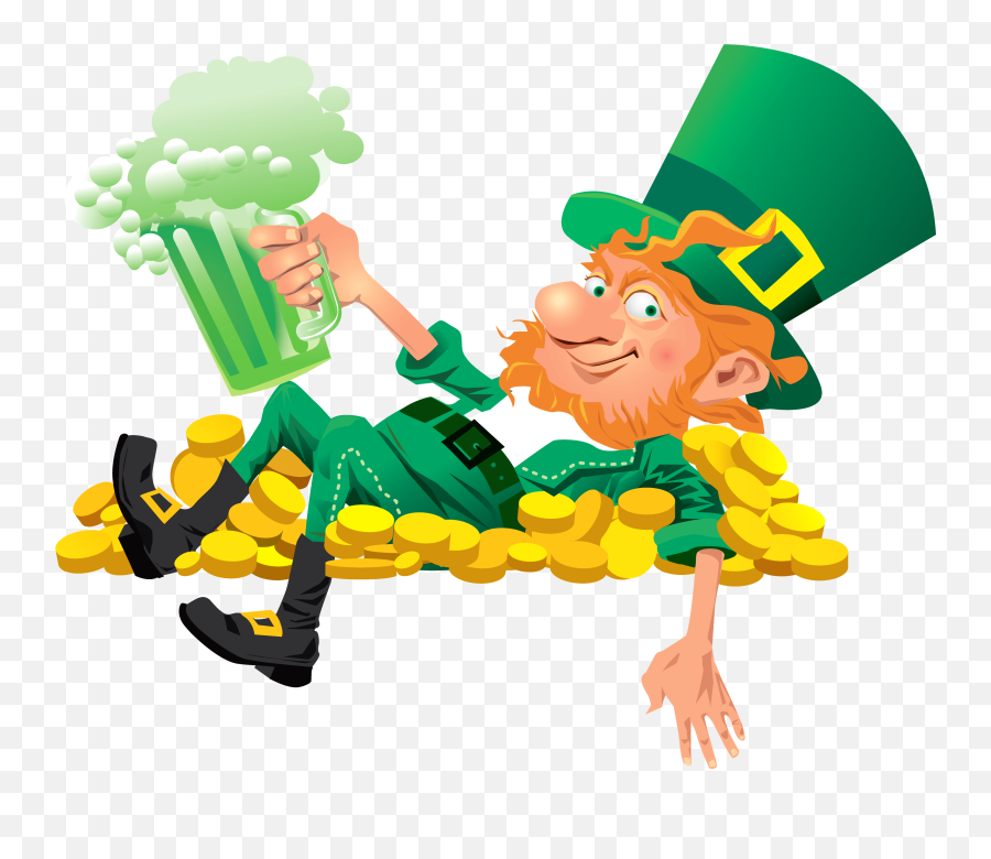 Dinner Clipart St Patricku0027s Day Dinner St Patricku0027s Day - Leprechaun Png Emoji,Laying Down Emoji