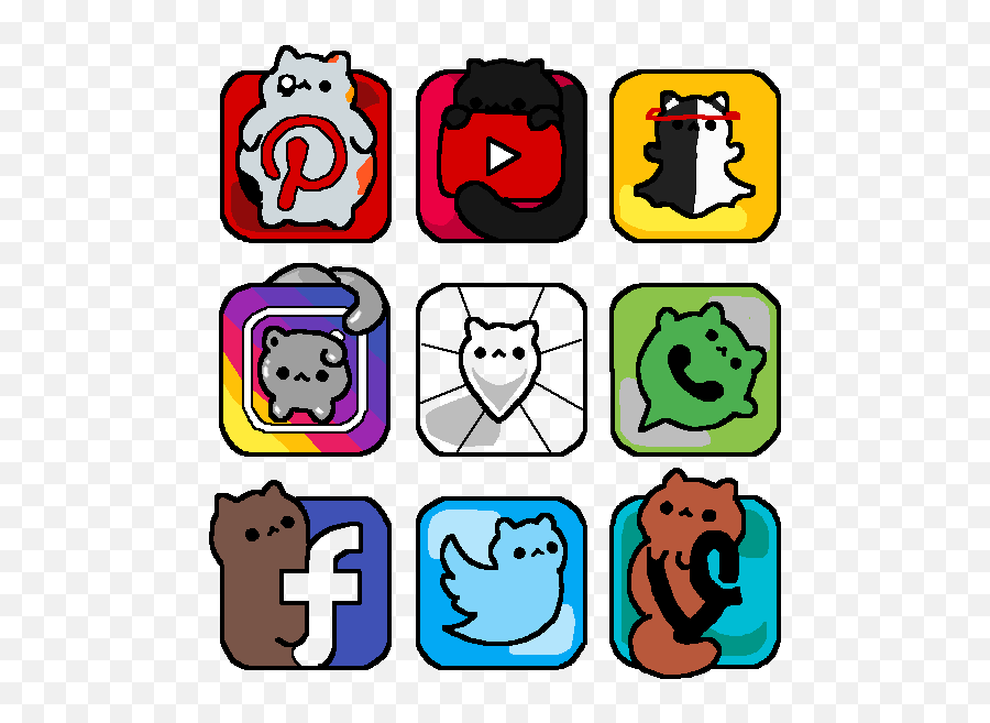 Instagram - Pixilart Emoji,Cute Kitty Emojis