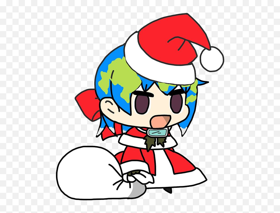 Maze - Merry Christmas Anime Chibi Emoji,Maze Emoji
