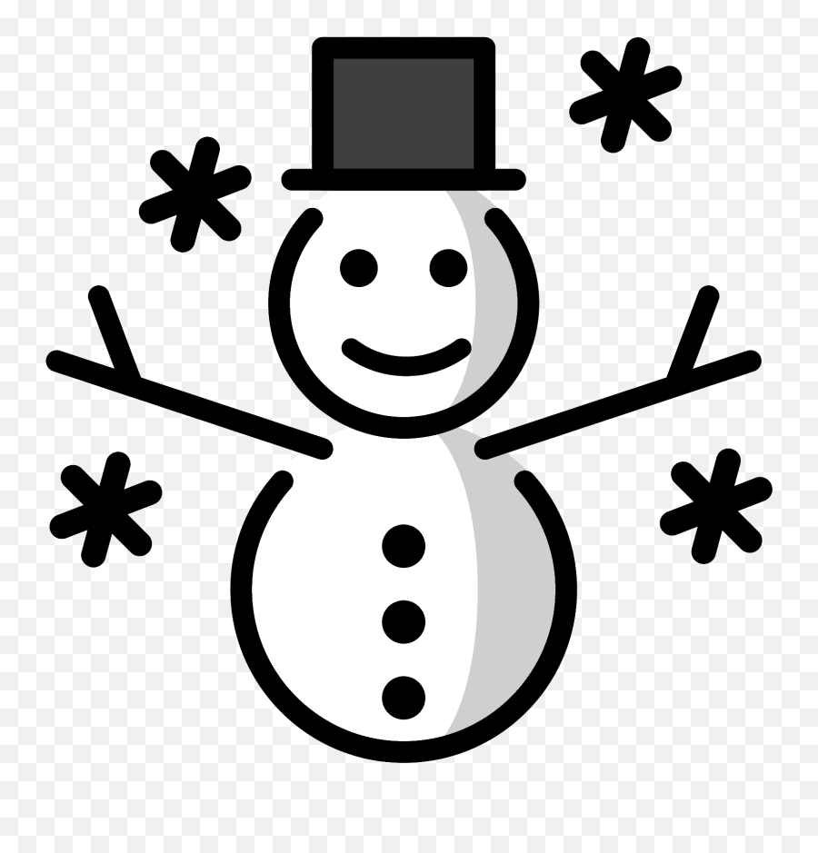 Snowman Emoji Clipart - Schneemann Emoji Whatsapp,Snowman Emoji