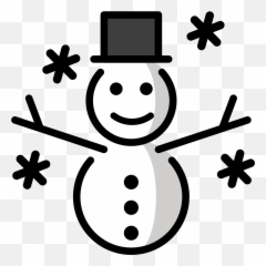 Snowman Emoji Clipart - Schneemann Emoji Whatsapp,Snowman Emoji