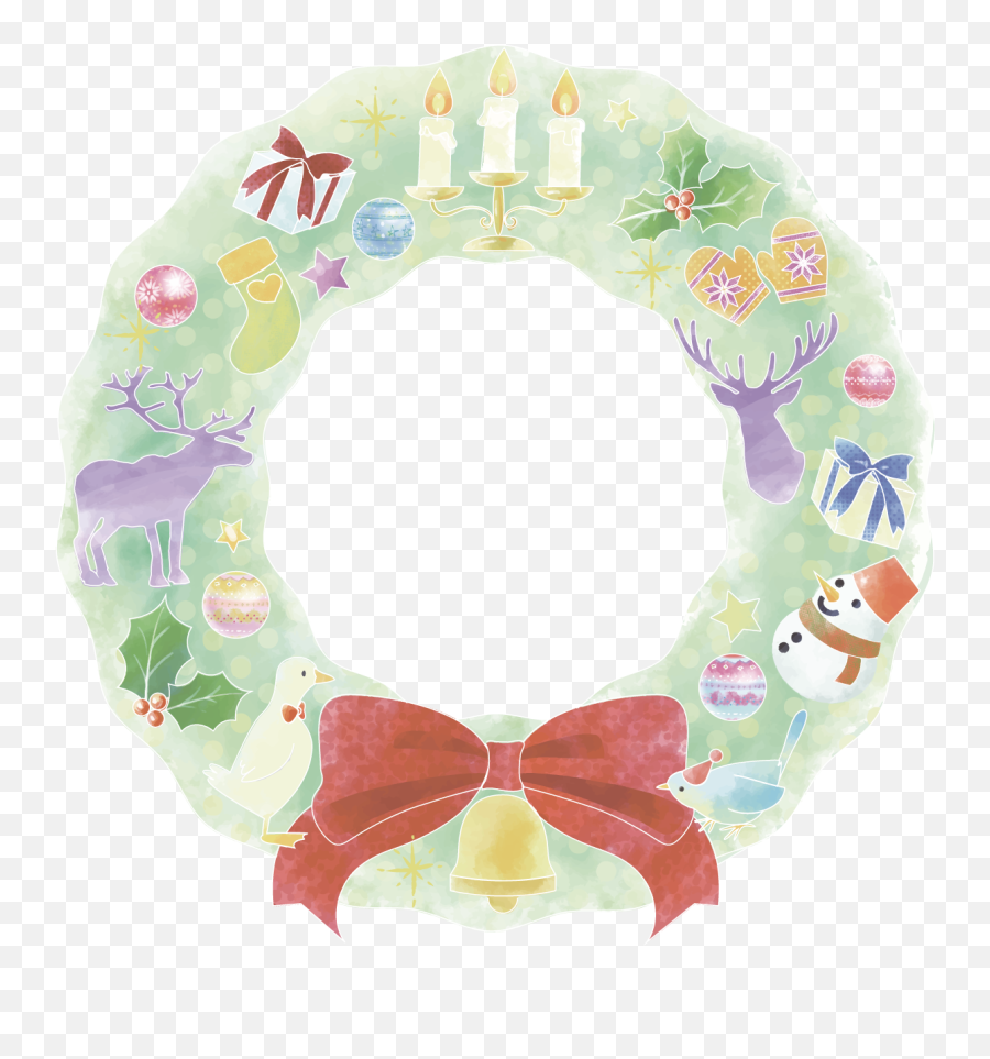 Christmas Wreath Holly Deer Sticker By Lemon Tea Emoji,Christmas Reef Emoji