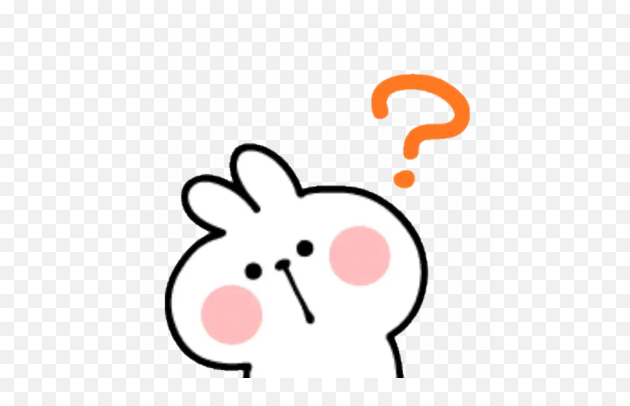 Spoiled Rabbit Emoji With Word 2 Whatsapp Stickers - Dot,Rabit Emoji