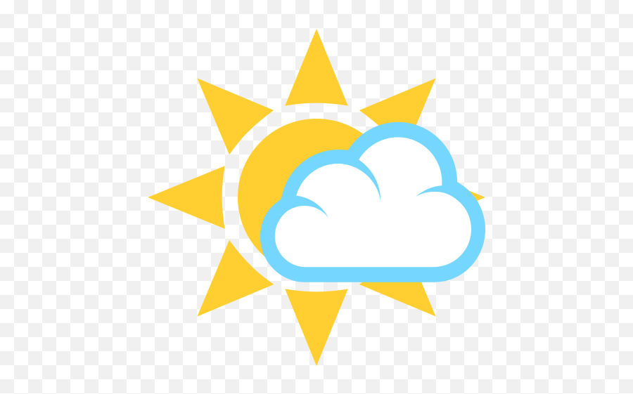 Sun Behind Small Cloud Emoji High - Icon,Emoji Cloud Computer