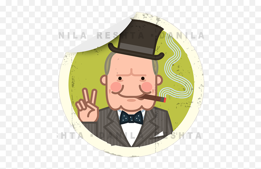 Winston Sticker Pack In - Gentleman Emoji,Emotions Of Winston Churchill