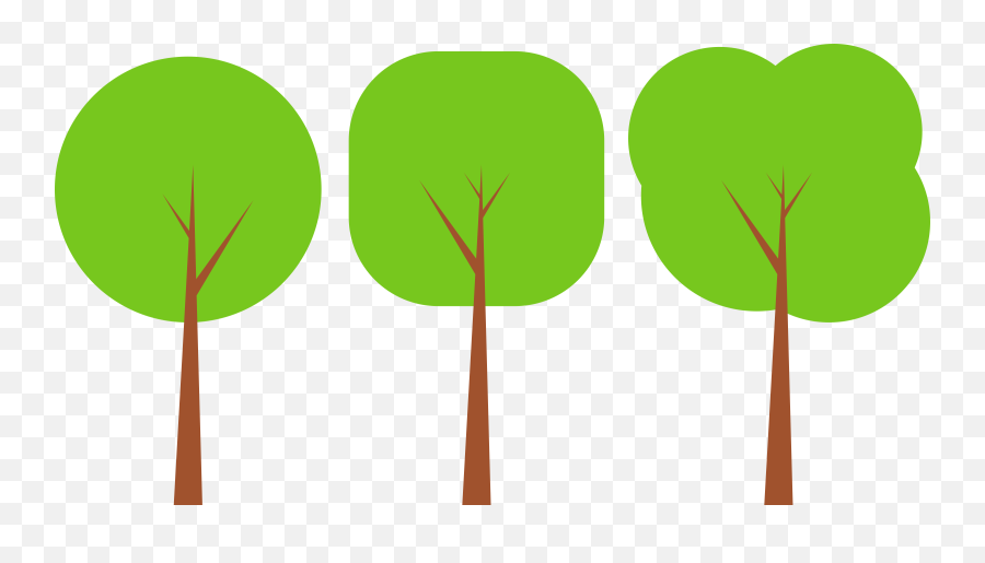 Tree Set Clip Art Image - Clipsafari Flat Tree Icon Png Emoji,Tree Emoticon Web