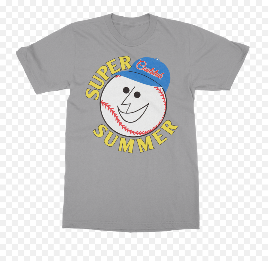 Coolstub 1977 Super Summer Retro Baseball Classic Adult T - Happy Emoji,Adult Emoticon