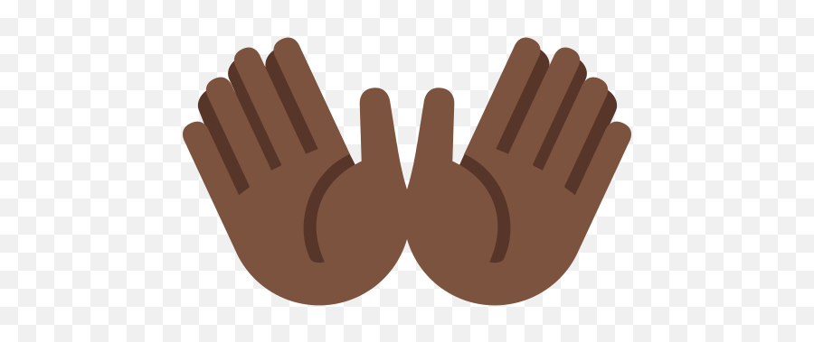 Open Hands Emoji With Dark Skin Tone - Open Hands Emoji,Open Hand Emoji Meaning