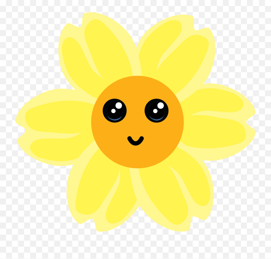 Kawaii Flower Illustration - Happy Emoji,Manicure Emoticon
