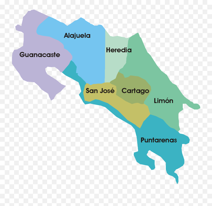 Mapa Provincias De Costa Rica - Costa Rica Map Vector Emoji,Is There A Groomsman Emoji On Iphone