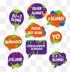 Nickalive1 - Plaquinhas Festa Slime Emoji,Beincadeira Com Emotions