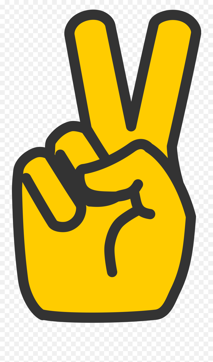 Victory V Sign Transparent Png Image - Gambar 2 Jari Png Emoji,V For Victory Emoticon