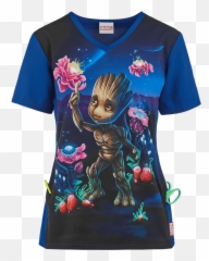 Cherokee Tooniforms Marvel Groot V - Marvel Scrubs Emoji,Groot Emoji Facebook