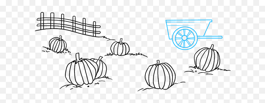 How To Draw A Pumpkin Patch - Gourd Emoji,Simple Pumpkin Ideas Emojis