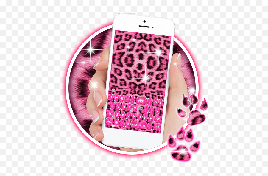 Pink Diamond Cheetah Keyboard Theme - Iphone Emoji,Kika Keyboard Sexy Emojis