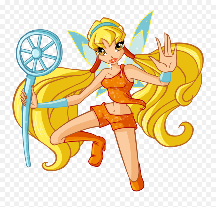 Sassy Tinkerbell Drawings - Winx Club Stella No Background Emoji,Fairies Of Emotion