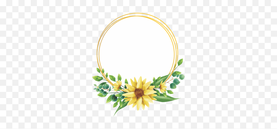 Watercolor Style Sunflower Frame Design 673412 Vector Art At Emoji,Facebook Sunflower Emoticons