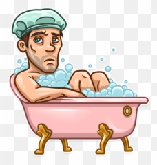 Skeptical Doc Stickers - Live Wa Stickers Plumbing Emoji,Bathtub Emoji Clipart