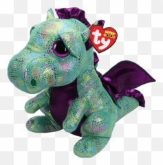 Cute Stuffed Animals Ty Beanie Boos - Beanie Baby Dragon Green Emoji,Boos With Emojis