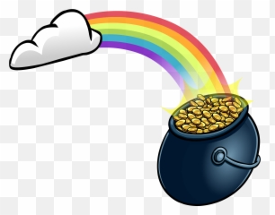 Rainbow With Pot Ou0027 Gold Club Penguin Wiki Fandom - Rainbow Pot Of Gold Emoji,Emoji Arco Iris
