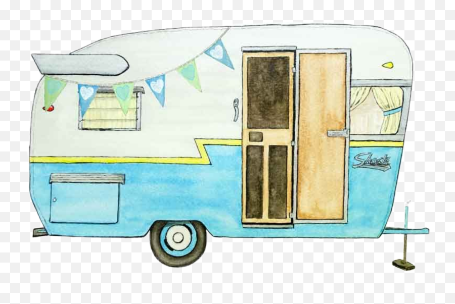 Camper Shasta Rv Tinyhouse Sticker By Stephanie - Horizontal Emoji,Travel Trailer Emoji