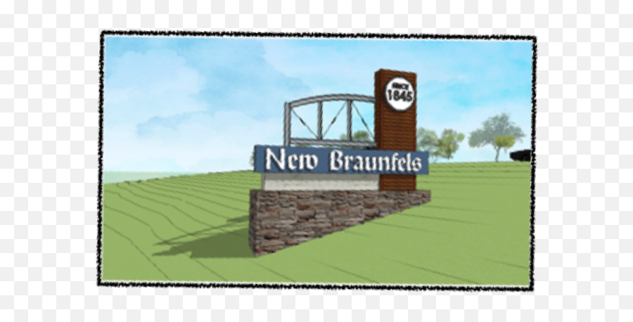 Foundations Poured For Highway Monument Signs Mark Progress - New Braunfels Tx Gateway Emoji,Texas Longhorn Emoticon
