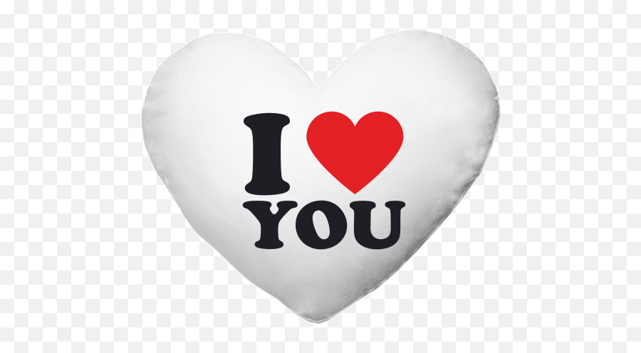 Heart Shaped Cushion With Printing I Love You Emoji,The I Love You Sign Emoticon