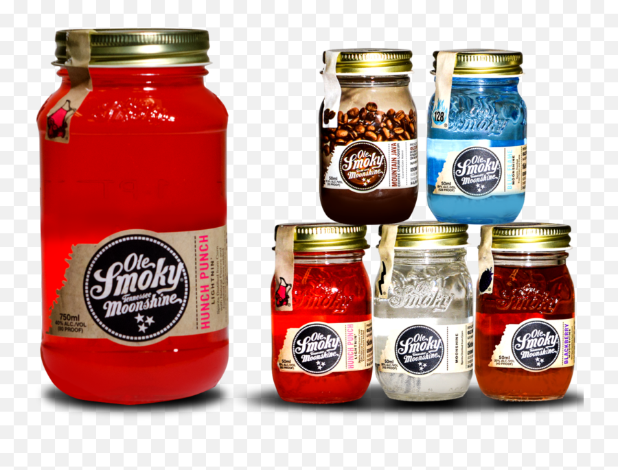 Ole Smoky Moonshine Assortment Mini Jar 50ml 6pk Emoji,Emotions With Mason Jars And Water