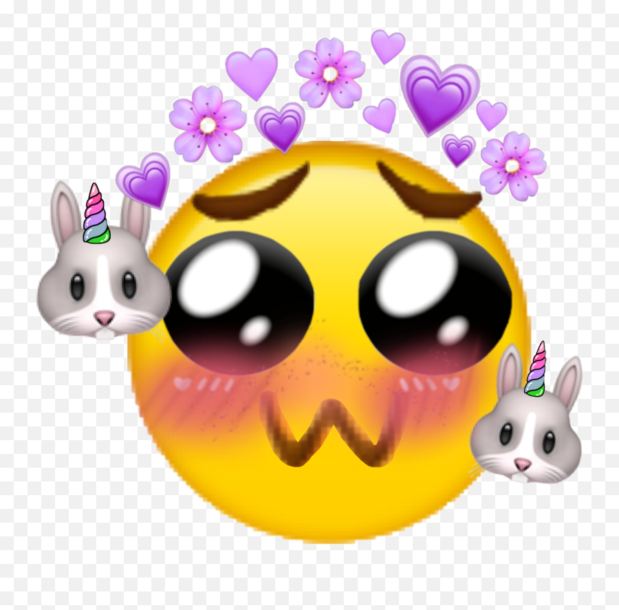 Bunnycorn Bunny Sticker By Glory - Purple Heart Crown Png Emoji,Bunny Emoji