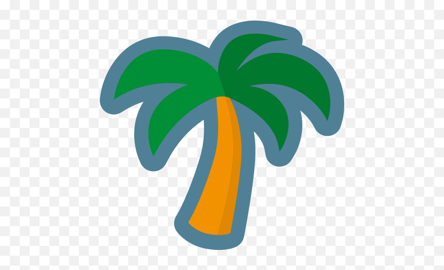 Palm Tree Summer Clipart Free Svg File - Fresh Emoji,Palm Tree Drink Emoji