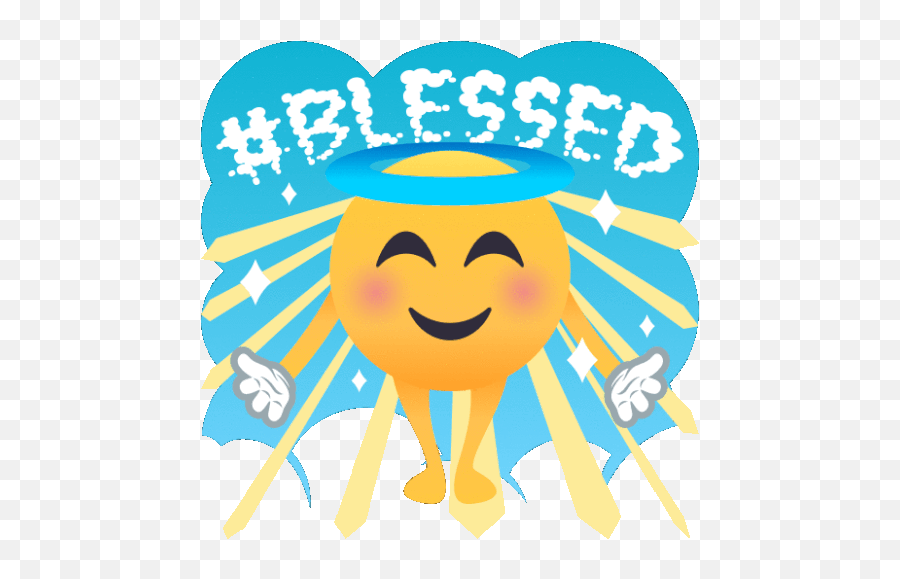 Blessed Smiley Guy Gif - Smiley Guy Stickers Emojis,Blessed Emoji