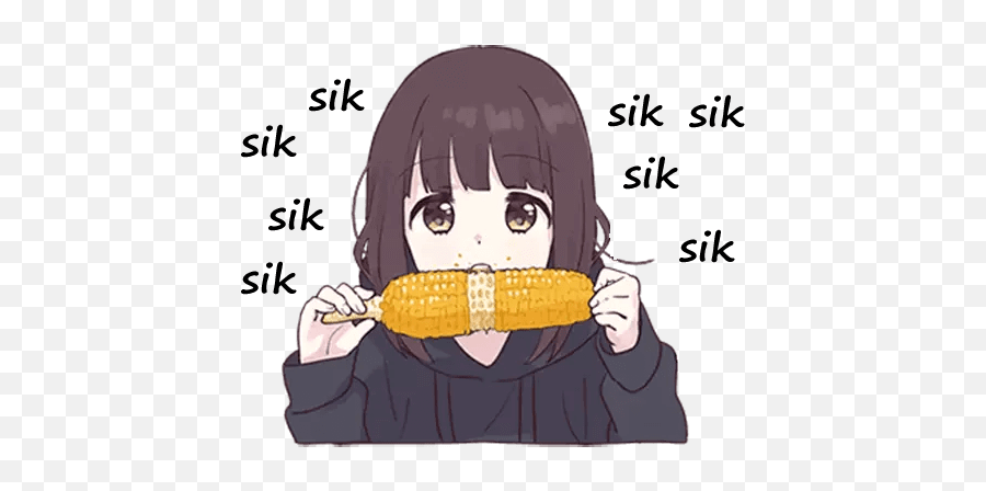 Sticker Menhera Chan Pack 19 List - Stickerchan Corn On The Cob Emoji,Corn Cob Emoji