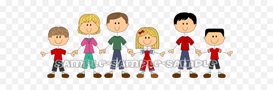 Family With 3 Sons And 1 Daughter Png - Cartoon Family With 3 Sons And 1 Daughter Emoji,Big Family Emoji