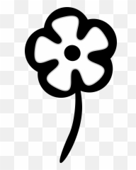 Free Black And White Free Clipart Download Free Clip Art - Flower Simple Vector Black And White Emoji,Balck Heart Emoji