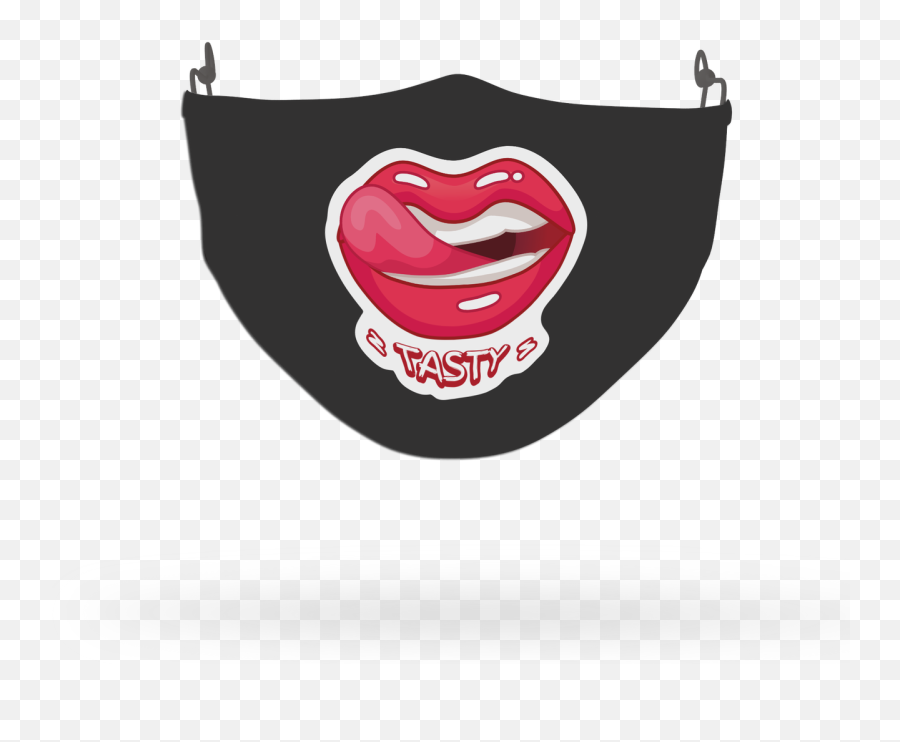 Sexy Lips Tasty Face Covering Print 8 - Language Emoji,Sexy Emoji Faces