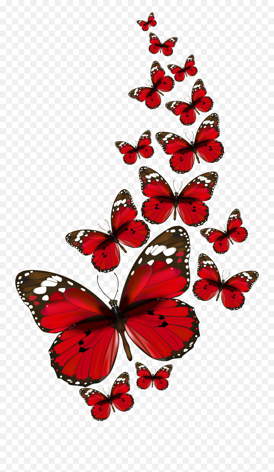 Red Butterflies Vector Png Clipart Butterfly Pictures Emoji,Butterfly Emoji Png