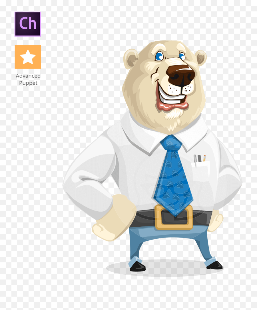 Robert Mcbear Character Animator Puppet - Business Polar Bear Emoji,Cartoon Bear Emotions