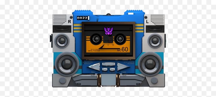 Transformers Soundwave Tape Front Icon - Soundwave Cassette Player Png Emoji,Soiundwave Emoticon
