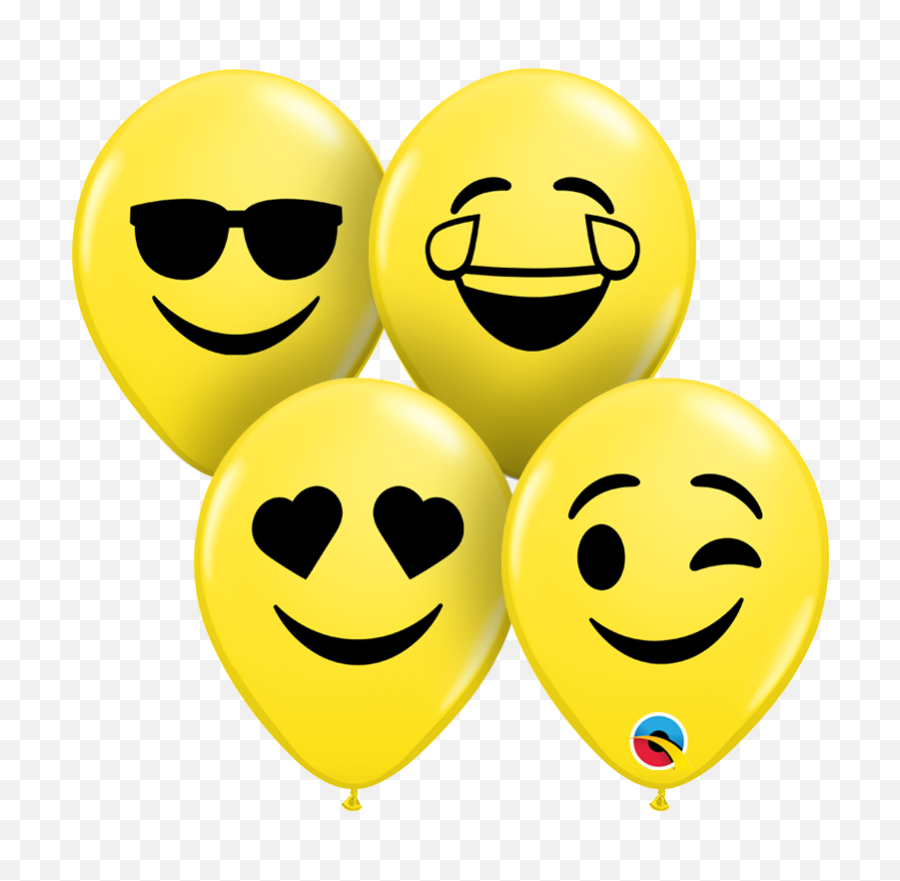 5 Emoji Smiley Face - Smiley Face On Balloon,Happy Face Emoji