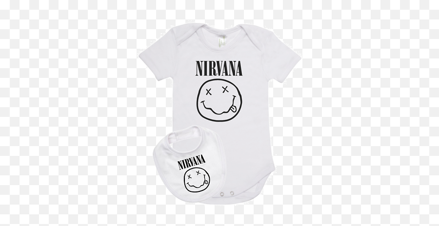 Baby Romper Suit One Piece Plus A Baby Bib Rock Legends Nirvana New Cotton Ebay - Nirvana Emoji,6-9 Emoticon