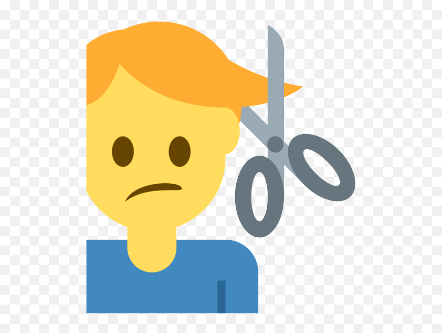 Man Getting Haircut Emoji - Ndoro Ajoe,Scissors Emoji