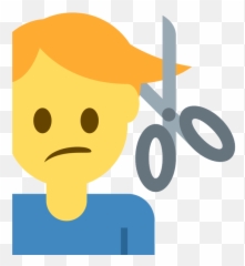 Man Getting Haircut Emoji - Ndoro Ajoe,Scissors Emoji