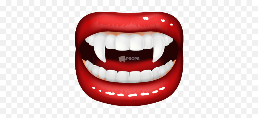 Props Digital - Happy Emoji,Werewolf Fangs Emoticon