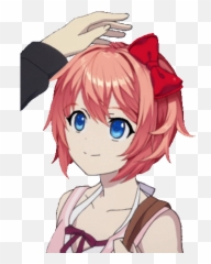 Sayori Headpat Ddlc - Ddlc Gif Emoji,Headpat Emoji