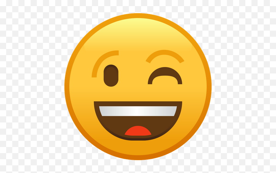 Free Winking Face Emoji Icon Of Flat - Happy,How To Get Emojis On Facetime
