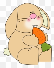 Bunny Clipart - Clipartioncom Cute Bunny With Carrot Clipart Emoji,Baby Bunny Emoticon Facebook
