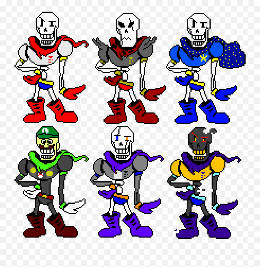 Undertale Papyrus Pixel Art Grid - Undertale Pixel Art Grid Emoji,Papyrus Emoji